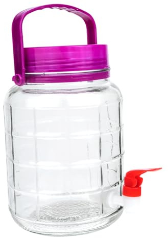 VALICLUD Frasco de Fermentación de Vidrio Que Mantiene Frescura de 3l Grifo Recipiente Hermético para Cocina Adecuado para Restaurantes y Elaboración de Bebidas