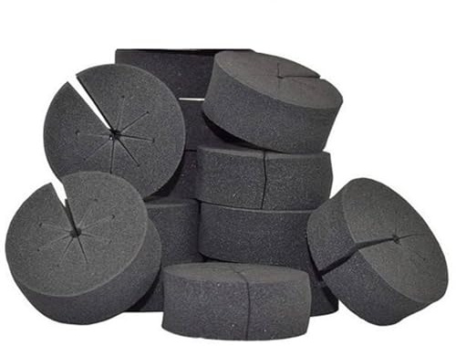 budiniao Klonkragen Einsatzklon Netzgewebe zum Selbermachen von Hydrokultur Setzlingen, Pflanzbaumwolle, 8 Mund Muschelbruchelastizität, (48 mm 19 mm)