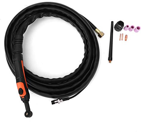 TIG -Schweißbrenner -Kit 0,5-1,6 mm Wolframstange | M16x1.5 Gasschnittstelle mit 4m Kabel | Experten -Schweißbrenner für Metallherstellung/Auto -Reparatur- / DIY -Projekte (TIG-9 single switch)