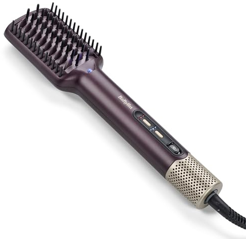 BaByliss Air Power Smooth - NUEVO 2025, Alisado y Secado de Mojado a Seco, Cepillo Secador con Tecnología Iónica Antifrizz, AS6400E