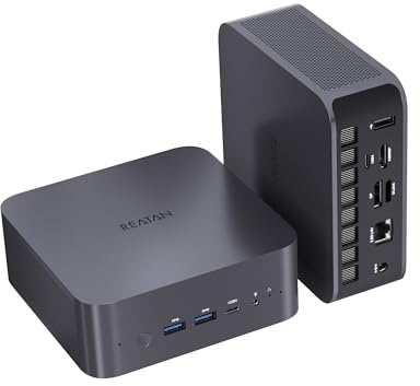 Reatan X7 Mini PC AMD Ryzen 7 255,64GB DDR5 RAM 2TB PCIE4.0 SSD | (8C/16T, up to 4,9 GHz),mini computer;Quda Display,Wifi7 BT5.4,USB4.0x2;M.2280 NVMe.