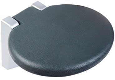 Tabourets de Douche muraux/Baignoire Pliables Tabouret de siège de Douche Rond à Fixation Murale pour Fauteuil antidérapant pour Personne âgée/handicapée, Base Argent 150 kg