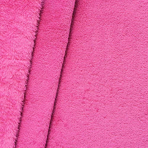 STOFFKONTOR Wellness Fleece Stoff Meterware, Kuschelig weicher Fleecestoff zum Nähen - Pink