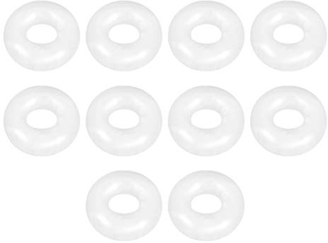 sourcing map 10Stk Silikon O-Ring VMQ Versiegelung Dichtring 10mm AD 4mm ID 3mm Breite Weiß