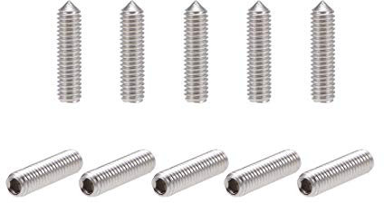 sourcing map 50pcs Vis Pointeau Conique pour Poignée de Porte Vis Sans Tête Hexagonale M3x12mm 304 Inox Acier