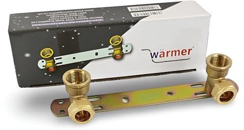 Wärmer System 15mmx1/2 150mm Concealed Shower Wall Bracket Fitting Fixing Plate: Ideal for Exposed Shower Bar, Shower Valve, and Thermostatic Mixer Bar Valve Wall Kits
