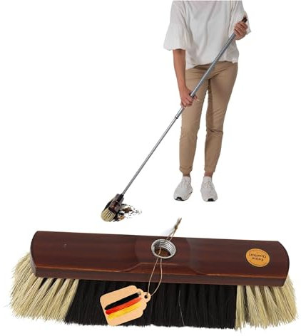 Novaliv Zimmerbesen ROSSHAAR Mischung Besen weiche Borsten Schrankbesen Gemischtes Rosshaar Besenkopf Rosshaarbesen Besen für Laminat und Parkett Rosshaarbesen Mix Naturborsten Stubenbesen