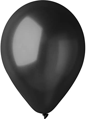 Ciao - Busta 100 palloncini perlati in lattice naturale Premium Quality G120 (Ø 33cm / 13), nero perlato