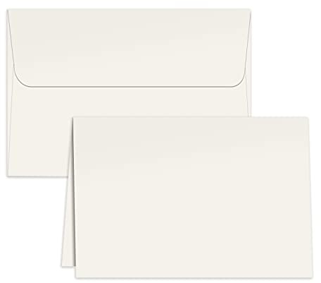 Better Office Products 100-Pack Pre-Folded Blank White Cards and Envelopes Set, Invitation Cards, Heavyweight Cardstock, Gummed Seal, 5 x 7 inch, Boxed Set of 100 Cards & 100 Envelopes
