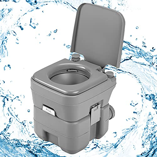 GOPLUS Campingtoilette Reisetoilette tragbare Toilette Outdoor WC mobiles WC 20L, Farbwahl