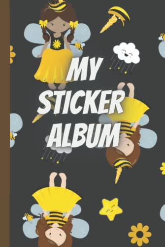 My sticker album (Cute unicorn bee): Hardcover sticker album for collecting stickers|sticker books for adults blank|kids sticker activity books ages ... books reusable|kids sticker collection album