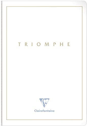 Clairefontaine 36176C - Heft Triomphe GOLD, DIN A4, 21x29,7cm, mit Fadenbindung, 48 Blatt liniert, Papier weiß 90g, 1 Stück