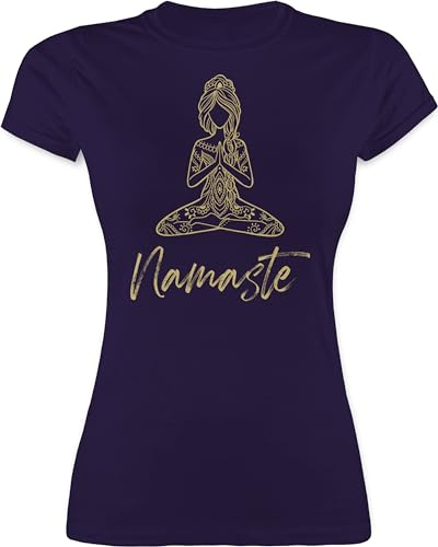 Shirtracer - Shirt Damen - Namaste Motiv Yoga Geschenk I Meditation I Mandala