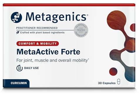 Metagenics MetaActive Forte, Boswellia & Ginger - 30 Capsules | High strength nutrient blend with turmeric and vitamins C and D to promote healthy cartilage, joints and immunity