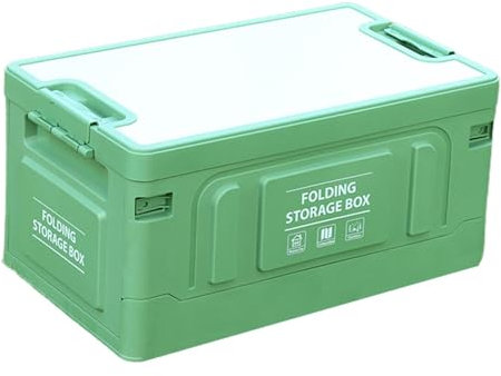 FANGZ Kofferraum-Organizer, Auto-Aufbewahrungsbehälter - 60L faltbare Organizer-Box mit vielfältigen Einsatzmöglichkeiten,Aufbewahrungskoffer für den Haushalt mit Holzdeckel für Snacks, Gemüse,