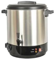 KITCHENCHEF Fait-tout Stérilisateur 2100W Inox/Noir 31L Contenance 16 bocaux Minuterie 120 minutes Conserves maison