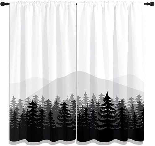 Vorhang Blickdicht Gardinen Mit Ösen - 2 Stücke 300X280 cm (B + H) Verdunklungsvorhänge 3D Weihnachten Muster Thermovorhang Für Kinderzimmer Wohnzimmer Schlafzimmer Weihnachtsgardinen-109840921