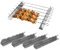 Soporte para pinchos para barbacoa, 4 unidades, acero inoxidable, soporte para brochetas de acero inoxidable, soporte para brochetas, pinchos de acero inoxidable, para pinchos de carne, accesorios