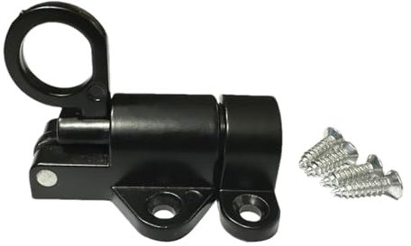 Chiusura Automatica con Bullone di Carico Serratura per Porta in Alluminio, Serratura Automatica per Porta Scorrevole a Cilindro a Molla con Viti per Finestra Recinzione in Legno Gabbia per Cani Porta