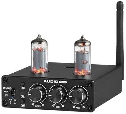 Preamplificatore HiFi a valvole, ricevitore 5.0, preamplificatore audio stereo domestico, lettore USB con controllo dei toni