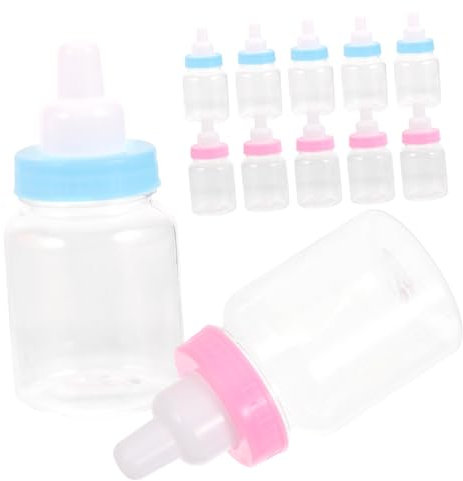 VICASKY Mini Biberon Per Neonati E Decorazione Creativa Per Festa Del Bambino E Scatole Regalo Bottiglie Trasparente Per Dolci E Spuntini