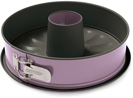 Guardini, Tortiera apribile 1 fondo con cono Ø 26 cm, Fondo salvagoccia, Acciaio con rivestimento antiaderente, Rosa, Made in Italy, Linea Bon Ton