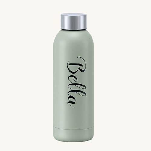 Trendi Personalised UV Printed Insulated Water Bottle – 500ml Stainless Steel Vacuum Flask | Double Walled Hot & Cold Drink Bottle for Gym, Office, Travel – Custom Name Printed Gift (Green)