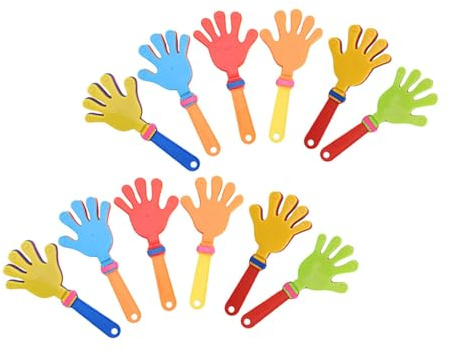 PENIKOKO 12 piezas Aplaudidores de Mano Coloridos para Fiestas y Celebraciones Juguetes Ruidosos y Fáciles de Usar Herramientas de Animación para Eventos y Festivales