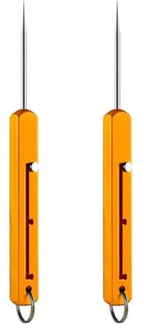 Toothpicks Three Gear Adjustment Reusable Toothpicks Aluminum Alloy Teeth Picks Versatile Fruit Picker 2pcs (color1)