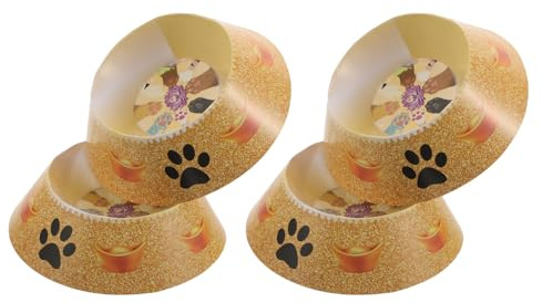 ifundom Ornement Commémoratif pour Animaux de Compagnie en Papier, Lot de 4 Bols Funéraires Simulant des Plats, Fournitures Funéraires pour Chiens et Chats, Accessoires pour