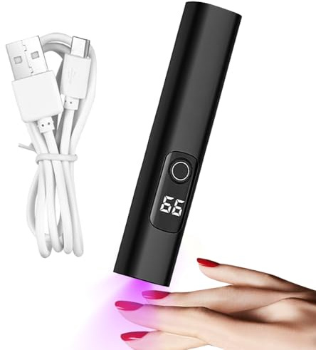 Lampada Led Mini Per Unghie | Asciugatore Portatile Con 2 Timer A Penna,Mini Lampada UV Con Display A Schermo | Per Ricostruzione Rapida Decorazioni Con Cristalli Glitter Smalto Fai Da Te