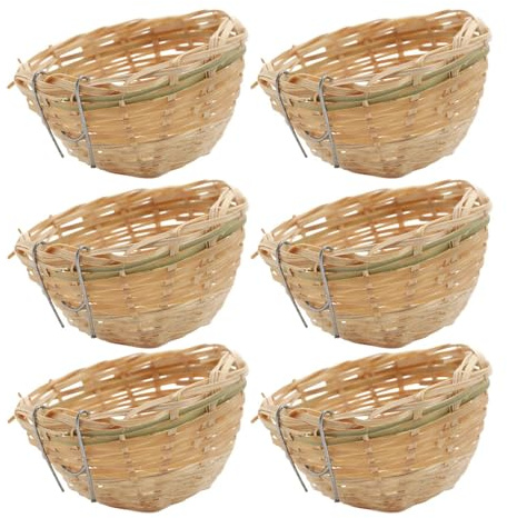 para pájaros – Casa para colibríes de 6 Piezas, Bolsas de Descanso para pájaros | Casa Tejida para pájaross, decoración de jardín, Cama y de cría, decoración de Casas para para césped