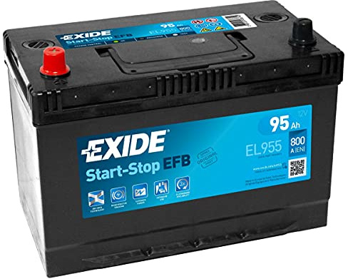 EXIDE EL955 EFB Autobatterie/Starterbatterie 95Ah 12V 800A EFB B1 DIN/ISO D31 Kompatibel mit HYUNDAI ix35 LM, EL, ELH, KIA SPORTAGE SL, MITSUBISHI OUTLANDER III GGW, GFW, ZJ, CHEVROLET, TOYOTA