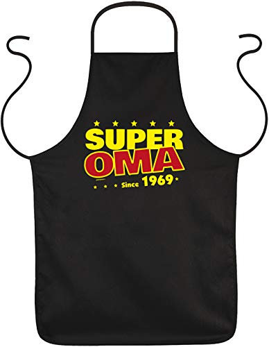 trag-das Oma Kochschürze 50. Geburtstag 50 Jahre Schürze Geschenk Grill Grillschürze Hobbykoch Super Oma
