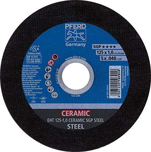 5 x .040 Cut-Off Wheel, 7/8 A.H. Ceramic SGP STEELOX - Type 1