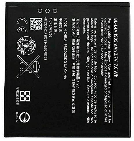 Akku kompatibel mit Nokia Lumia 535 540 BL-L4A BL L4A Hohe Kapazität 1905 mAh mit Demontage-Kit im Lieferumfang enthalten