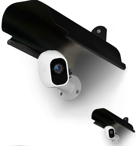 2 Pack Universal Sun Rain Shade Camera Cover Shield,Protective Roof for Outdoor Dome, Bullet Cameras,for Blink,Eufy,Arlo,WyzeCam,Nest,Ring,SimpliSafe,Kasa,Aluminum Alloy Material-Black