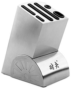 Porta Coltello Universale, Rack di Acciaio Inossidabile Acciaio Acciaio, La Lama più Lunga Non È più di 20,5 Cm, Facile da Pulire 18,5 × 11 × 22 Cm