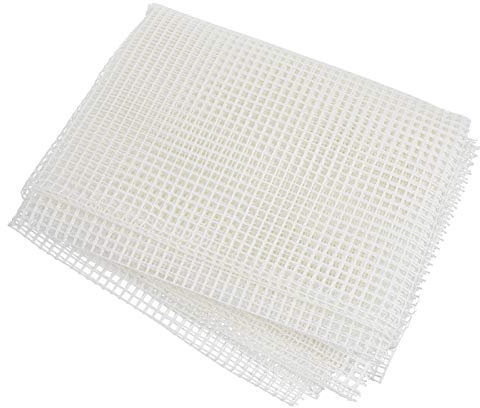 EXCEART Teppichhaken, Netz, Leinen, blanko, Knüpfhaken, Teppichherstellung, Wandteppich, DIY-Kit, Werkzeug für Stickerei, Basteln, Dekoration (weiß) 150 x 100 cm