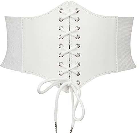 JasGood Damen Korsett Gürtel Schnürkorsett Elastischen Breiten Band, Gebundener Waspie Taille Gürtel Hüftgurt für Damen Halloween