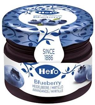 Mermelada Extra Hero Arándanos 24 tarros de cristal de 28,3 g Monoporción