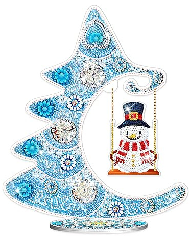 LYLIDIA Diamond Painting Weihnachten Erwachsene Weihnachtsbaum Schneemann Beidseitig DIY 5D Weihnachten Diamant Painting Weihnachtsdeko Innen Weihnachts Tischdeko Geschenk