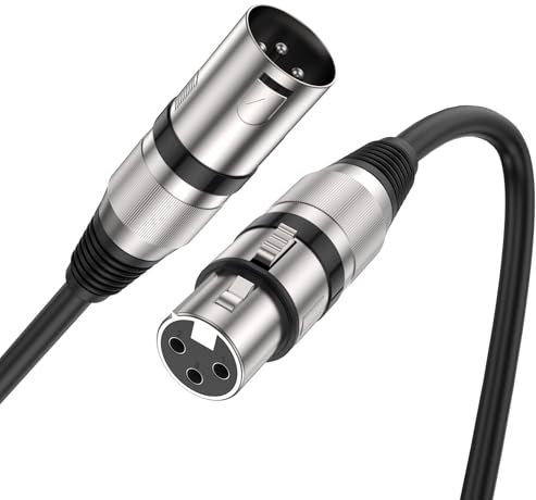 MOSWAG Microphone Cable XLR Male to XLR Female 10FT/3M, Instrument Cable, Noise Cancelling Mic Speaker Cable, for Audio Sound Consoles, XLR Speaker Cable,Power Amplifier