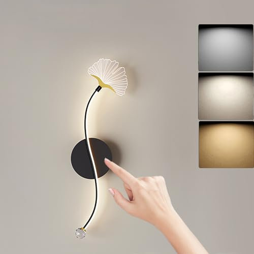 TRUYOK 12W LED Wandleuchte Dimmbar Modern Nachttischlampen Innen Flurlampe Wandlampe aus Acryl Wandbeleuchtung für Schlafzimmer Wohnzimmer Flur Kinderzimmer Treppen Hotel Wandlicht