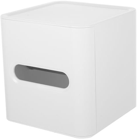 JOINPAYA Quadratische Taschentuchbox Aus Kunststoff Rollenpapier Organizer Für Wohnzimmer Und Badezimmer Bruchbeständig Und Wiederverwendbar Mit Glatter Oberfläche Und Schlichtem Design