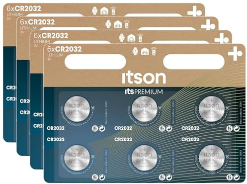 ITSON - Lote de 4 pilas de botón de litio CR2032, 3 V, ideal para llave de coche, equilibrio