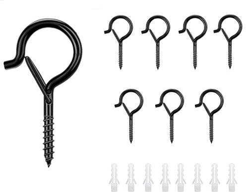 8 Stücke 50mm Schraubenhaken mit Sicherheitsschnalle, Q-Screw Haken kann Verwendet Werden um Pflanzen Vogelkäfige Lampen Tassen zu hängen