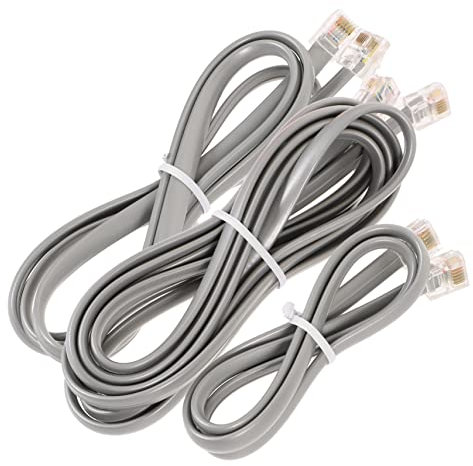 Yardenfun 3pezzi Telefonico Resistente All Per Della Jack Del Telefono Prolunga Telefonici Lunghi Per