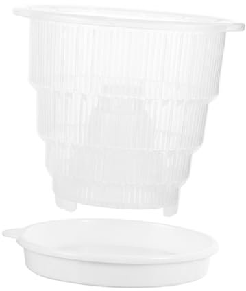 BEBEMOKO Maceta De Plástico para Orquídeas y Vivero Transparente con Aireación 15 Cm Interior para Jardín y Hogar con Bandeja Drenante y Diseño Transpirable
