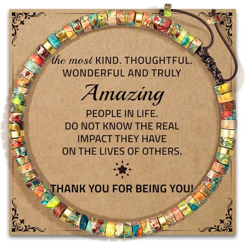 Natural King Stone Bracelet for Women & Men - Appreciation & Gratitude Gifts for Teachers, Friends, Family & Coworkers